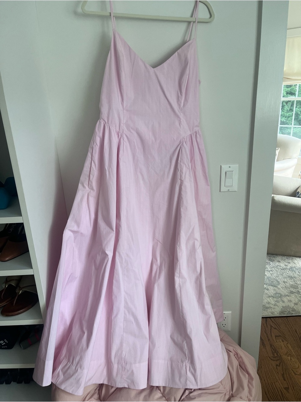 Aritzia Light Pink Spaghetti Strap Maxi Dress
